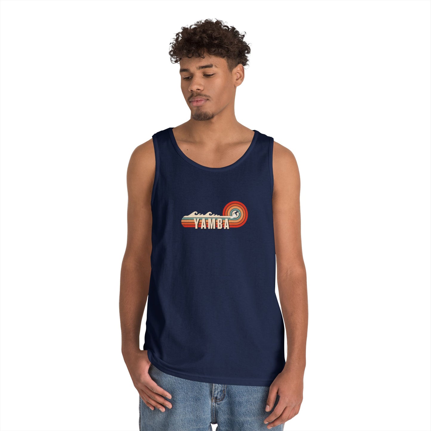 Retro Summer Vibes Unisex Heavy Cotton Tank Top
