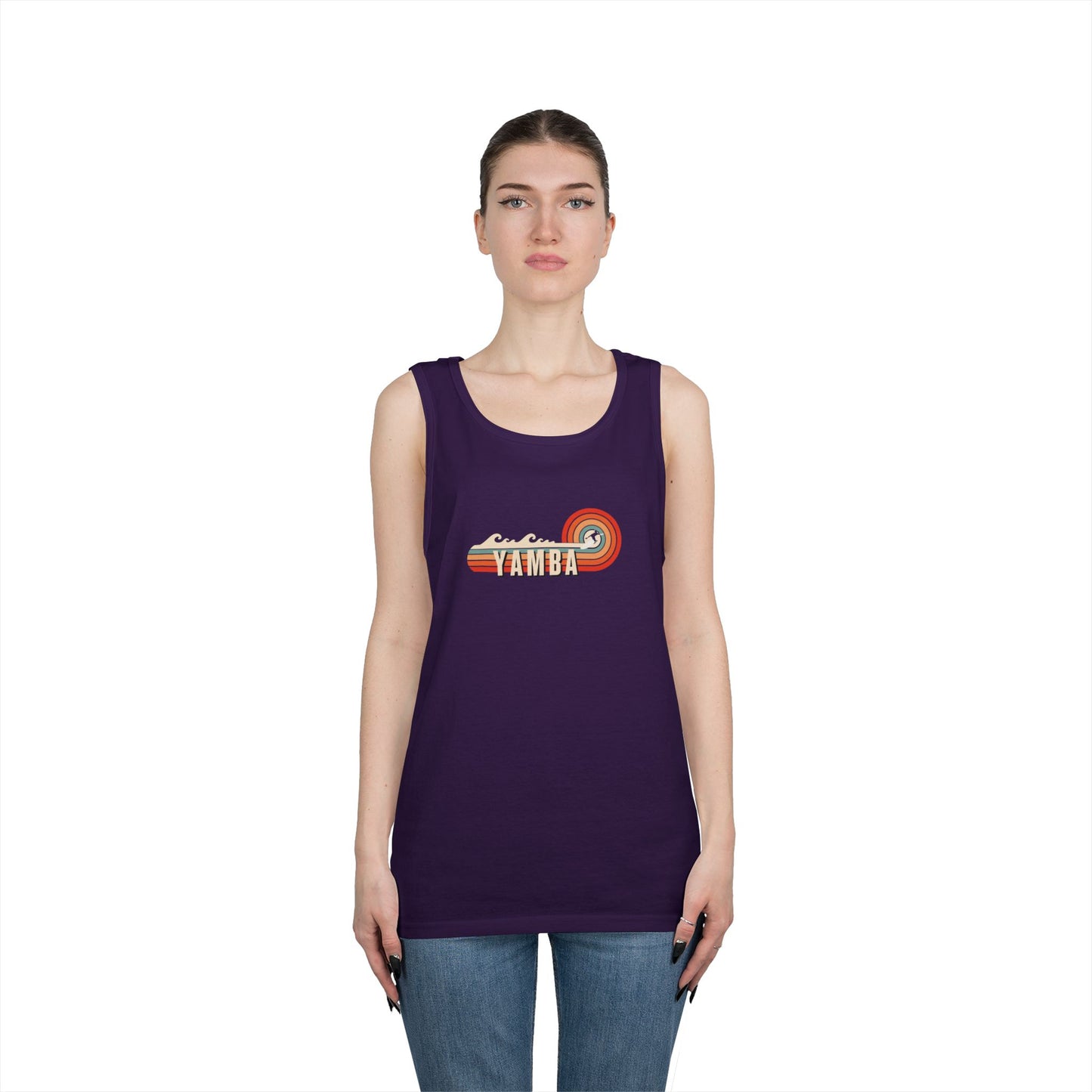 Retro Summer Vibes Unisex Heavy Cotton Tank Top
