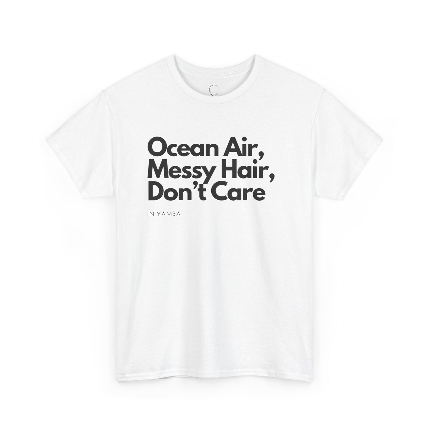 Ocean Air Messy Hair Unisex Heavy Cotton Tee