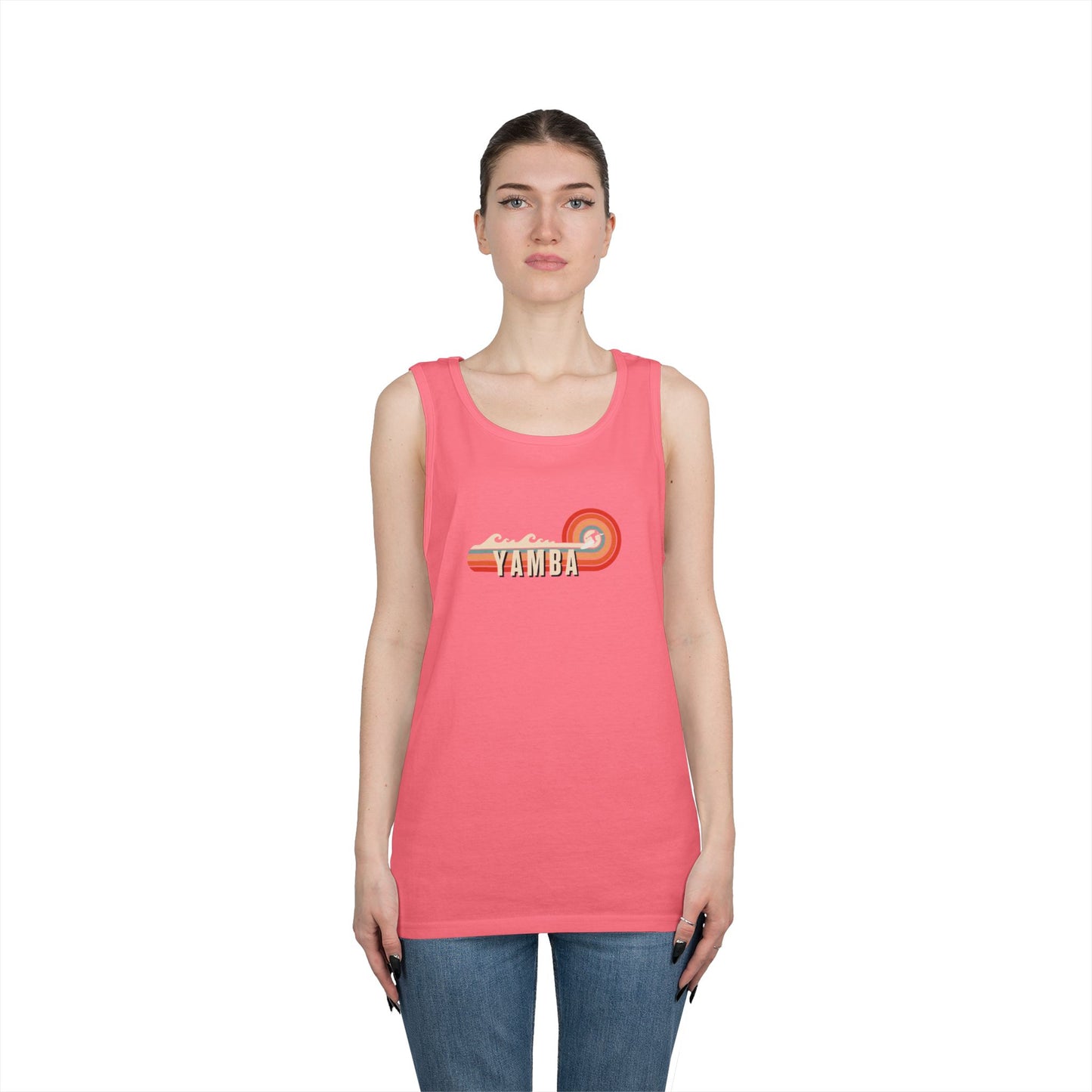 Retro Summer Vibes Unisex Heavy Cotton Tank Top