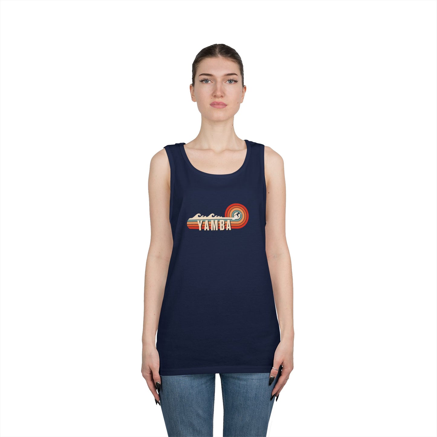 Retro Summer Vibes Unisex Heavy Cotton Tank Top
