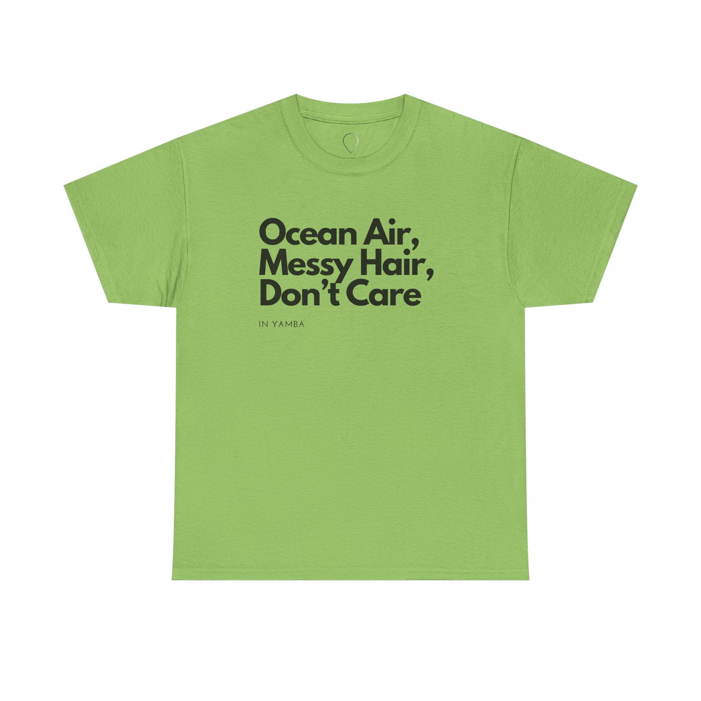 Ocean Air Messy Hair Unisex Heavy Cotton Tee