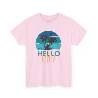 Tropical Hello Tampa Unisex Heavy Cotton Tee