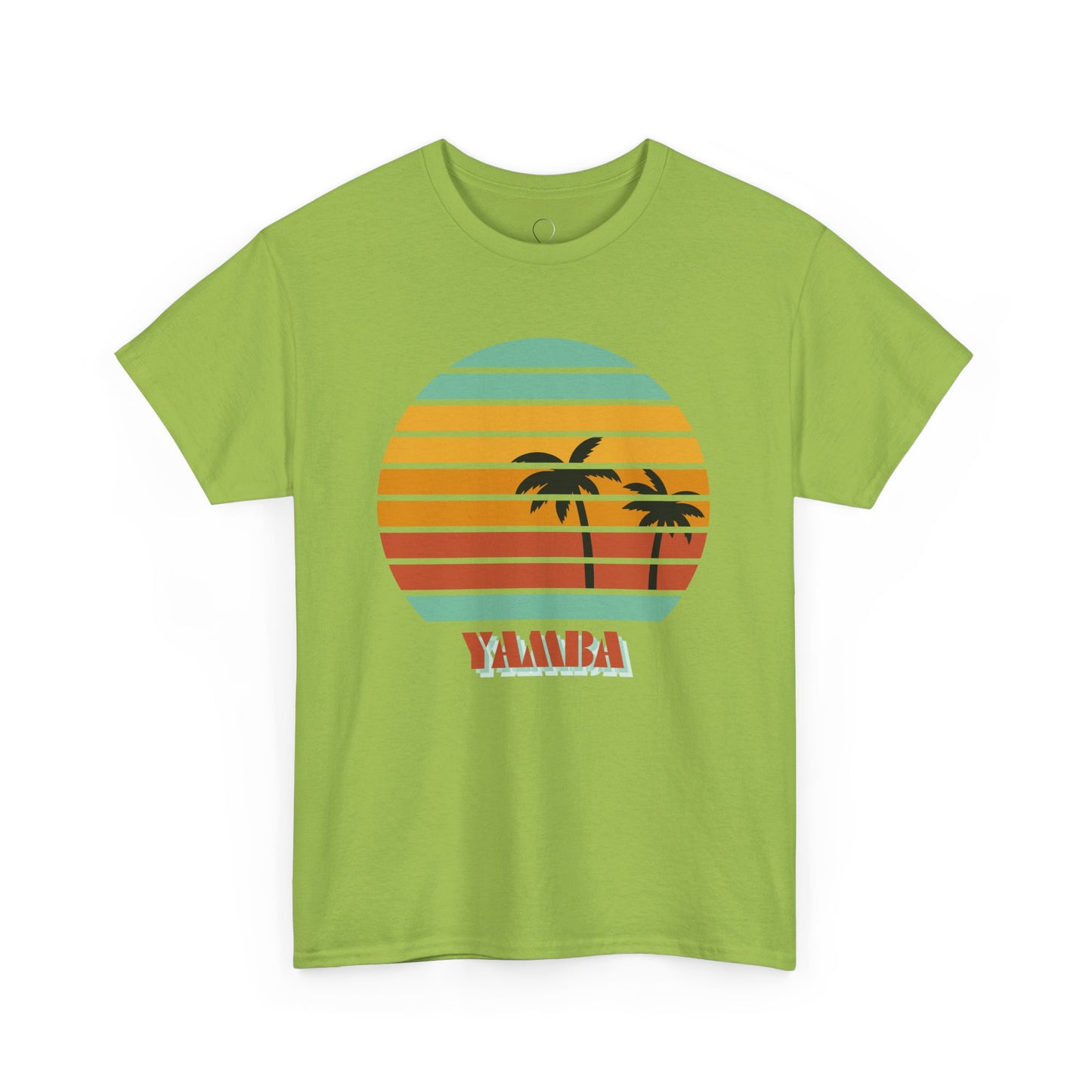 Vintage Palm Tree Unisex Heavy Cotton Tee - Retro Tropical Vibe