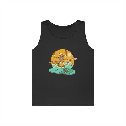 Last But Free Skeleton Paradise Heavy Cotton Tank Top - Unisex Summer Wear