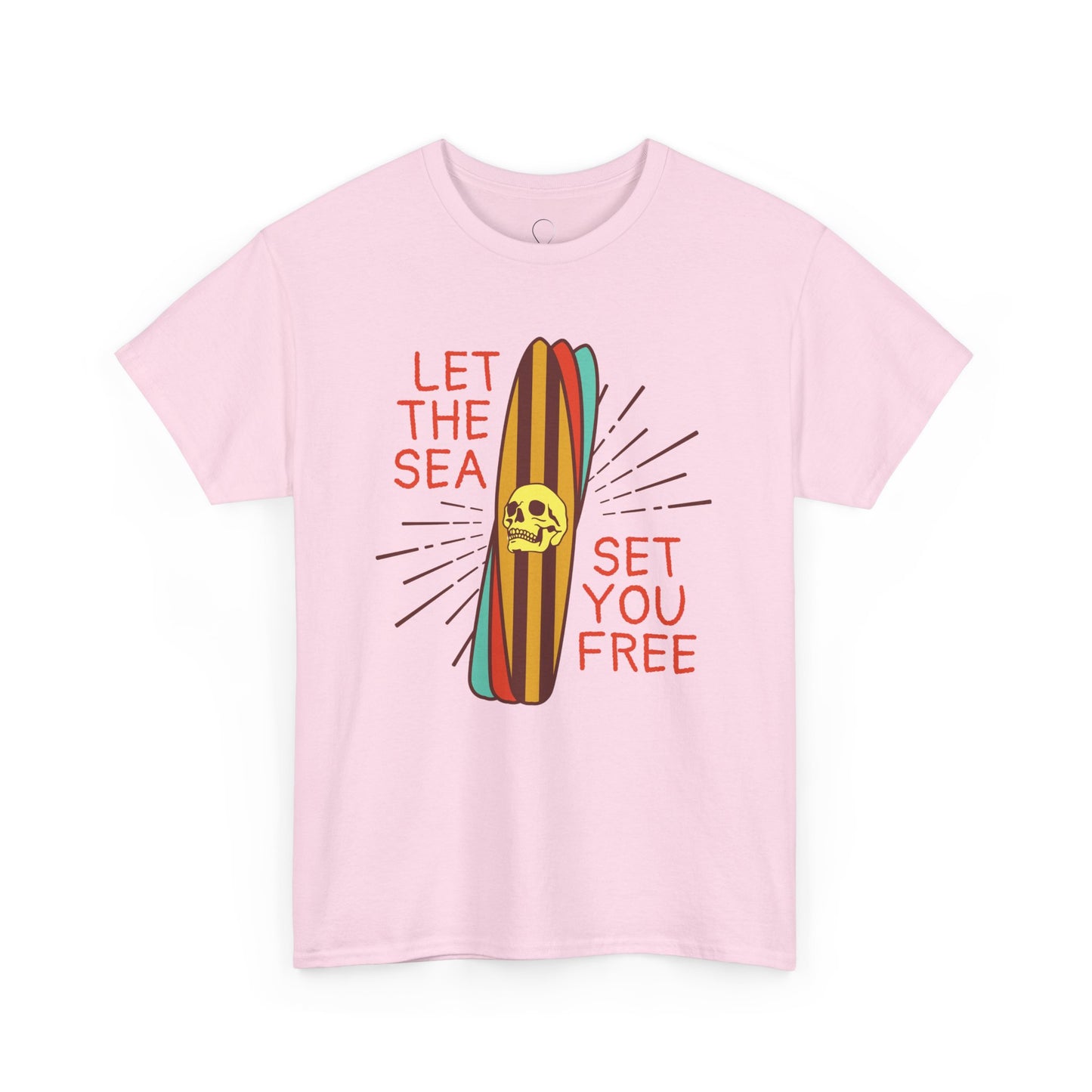 Let the Sea Set You Free Tee - Unisex Heavy Cotton T-Shirt for Beach Lovers