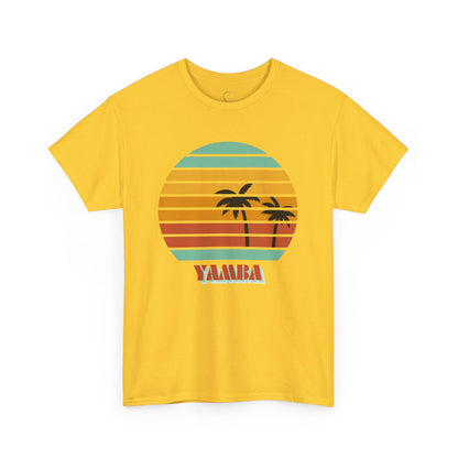 Vintage Palm Tree Unisex Heavy Cotton Tee - Retro Tropical Vibe