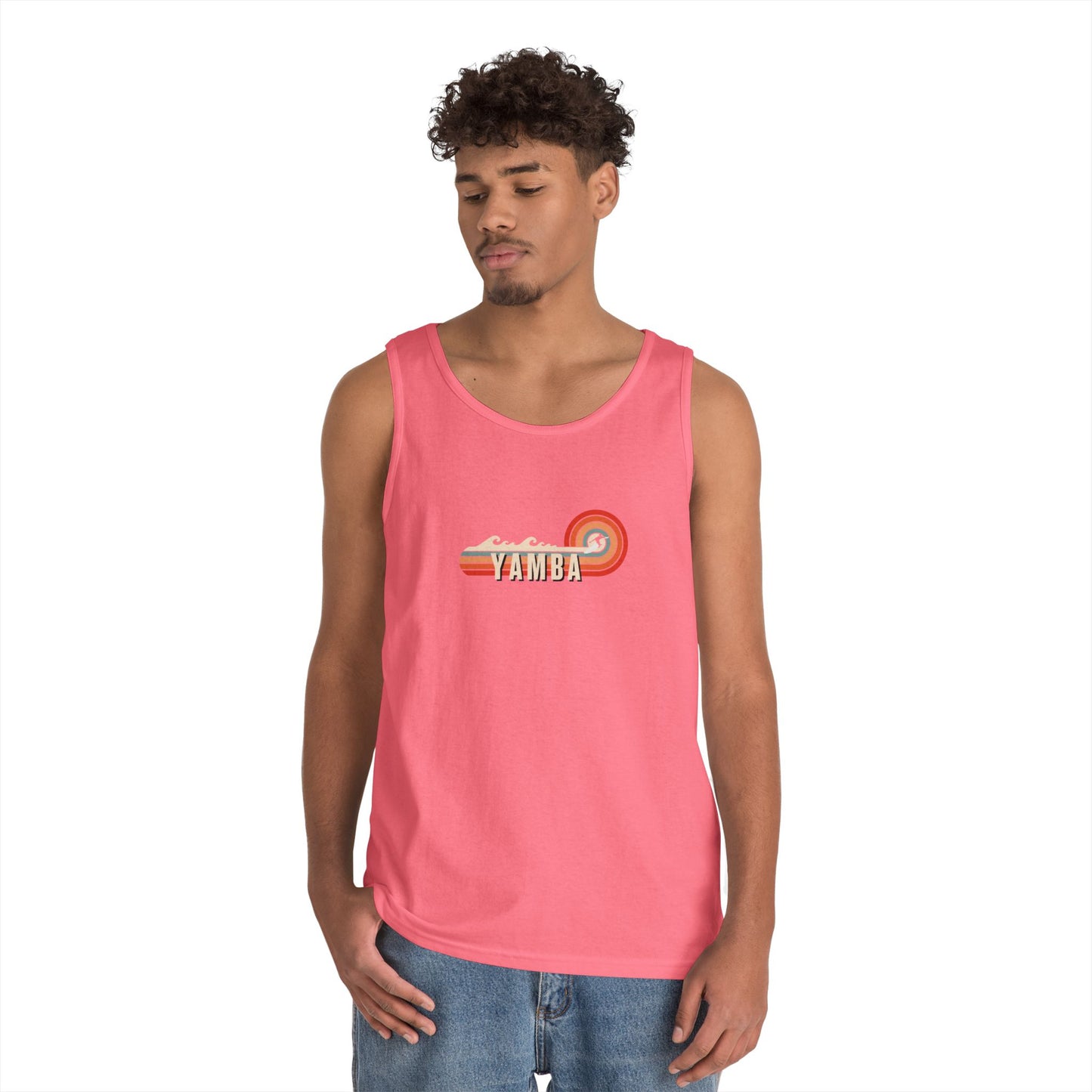 Retro Summer Vibes Unisex Heavy Cotton Tank Top