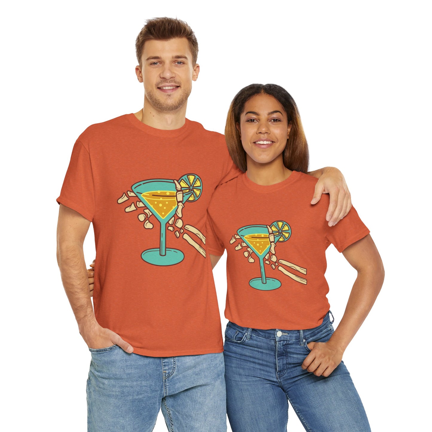 Summer Vibes Cocktail Tee - Fun Unisex Heavy Cotton T-Shirt