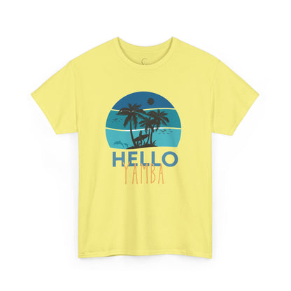 Tropical Hello Tampa Unisex Heavy Cotton Tee