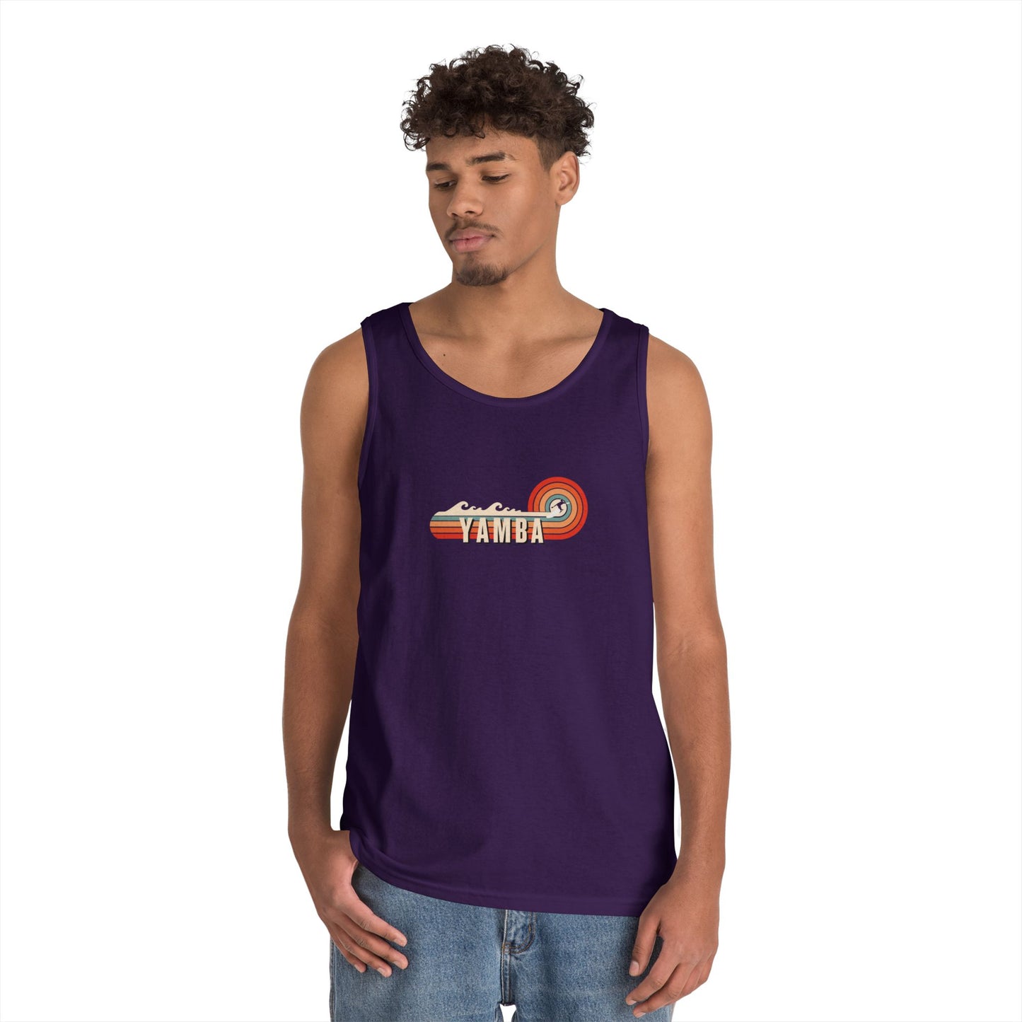 Retro Summer Vibes Unisex Heavy Cotton Tank Top