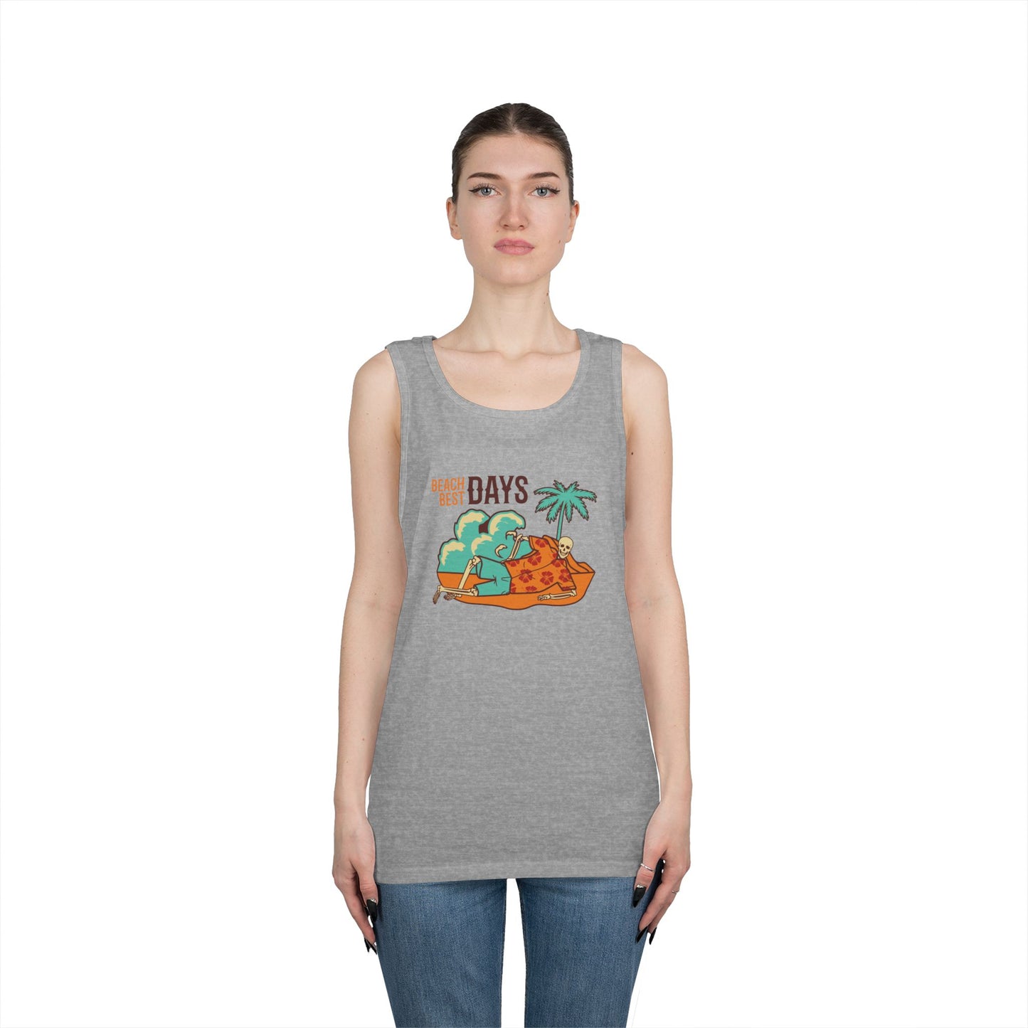 Beach Days Unisex Heavy Cotton Tank Top - Summer Vibes Apparel