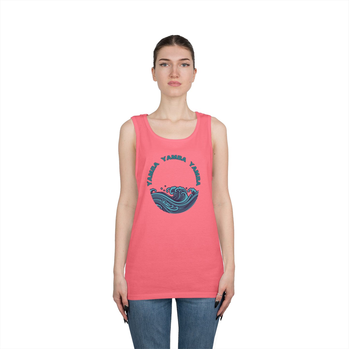 Ocean Vibes Unisex Heavy Cotton Tank Top - YAMRA Design