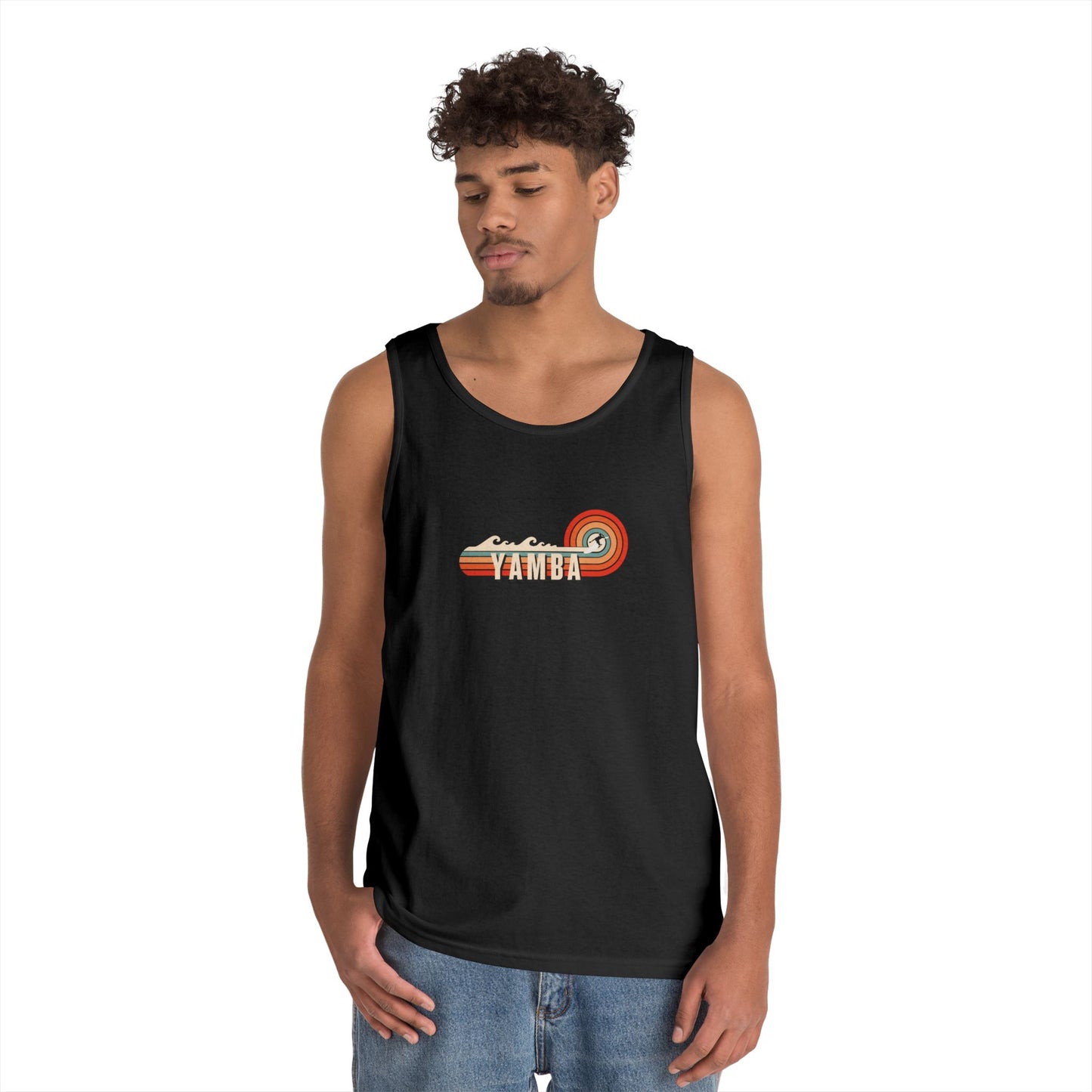 Retro Summer Vibes Unisex Heavy Cotton Tank Top