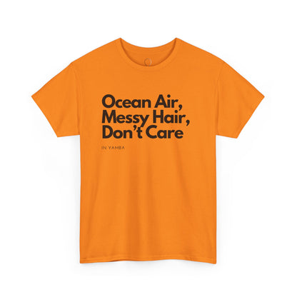 Ocean Air Messy Hair Unisex Heavy Cotton Tee