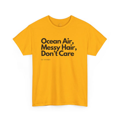 Ocean Air Messy Hair Unisex Heavy Cotton Tee