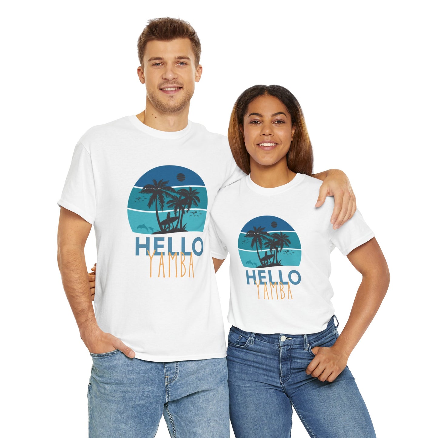 Tropical Hello Tampa Unisex Heavy Cotton Tee