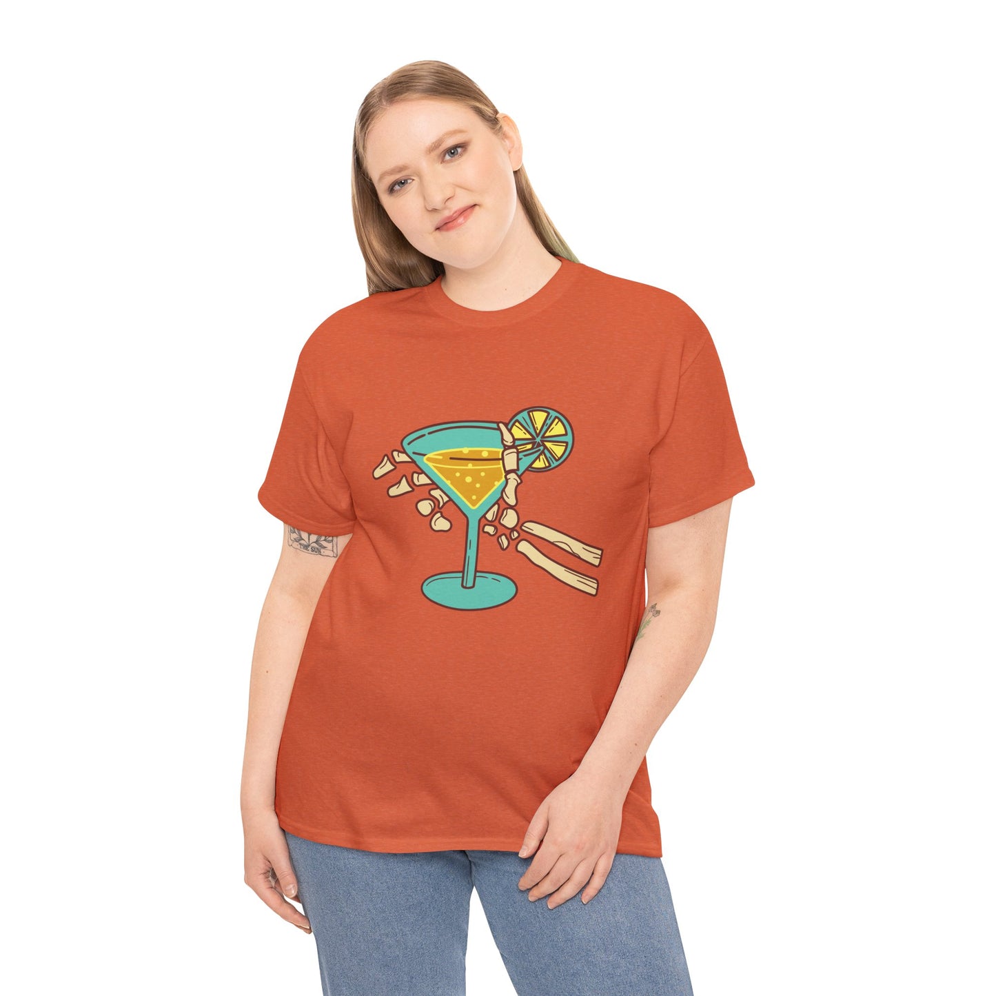 Summer Vibes Cocktail Tee - Fun Unisex Heavy Cotton T-Shirt