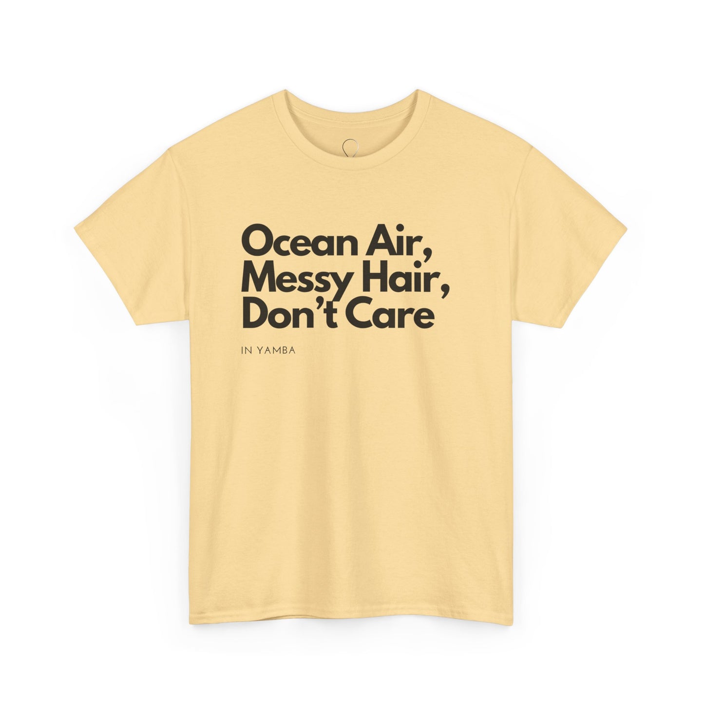 Ocean Air Messy Hair Unisex Heavy Cotton Tee