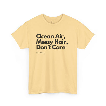 Ocean Air Messy Hair Unisex Heavy Cotton Tee