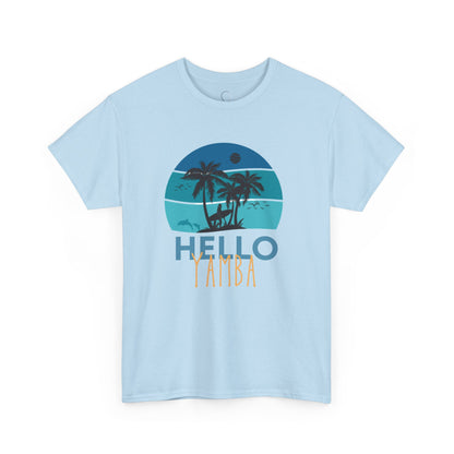 Tropical Hello Tampa Unisex Heavy Cotton Tee