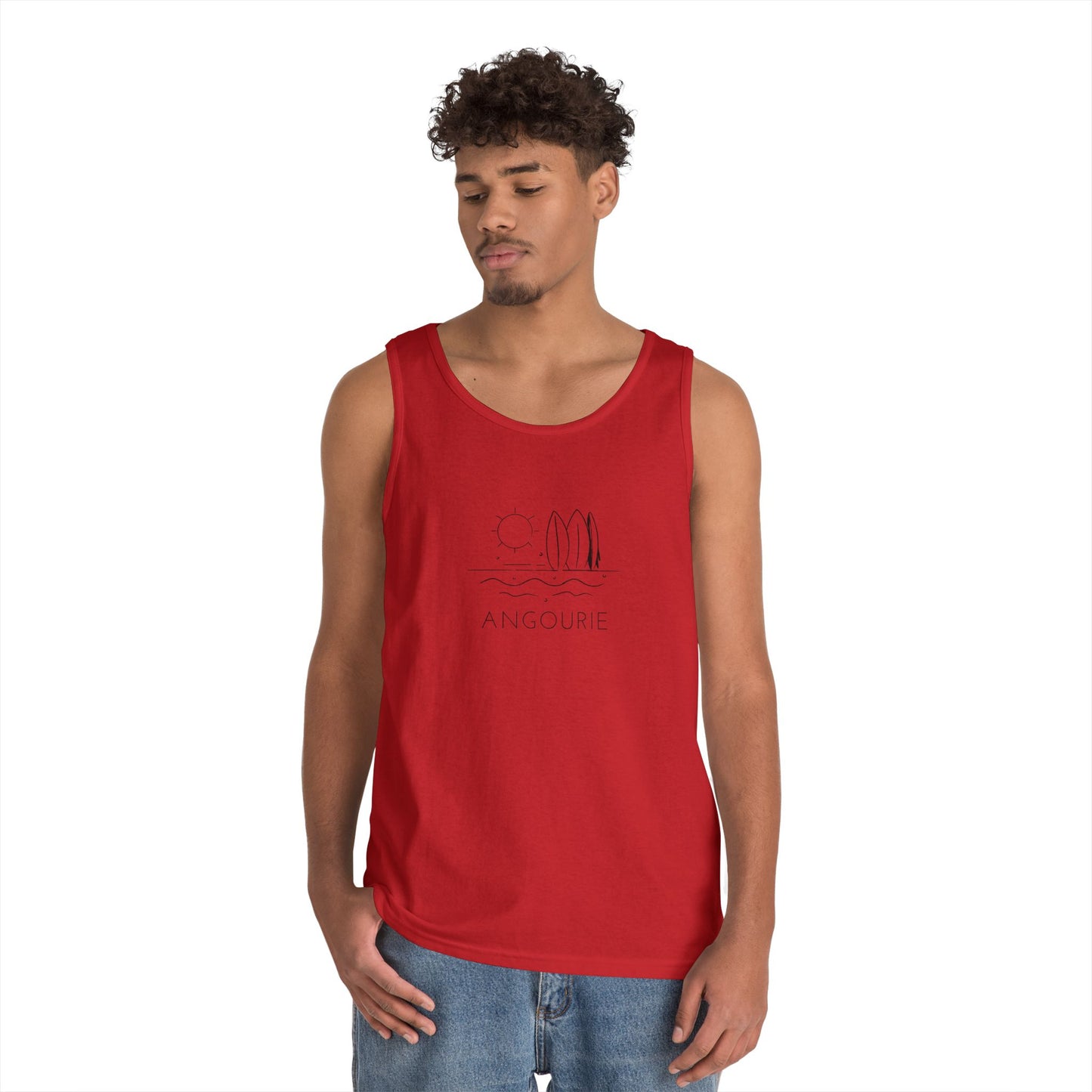 Angourie Beach Unisex Heavy Cotton Tank Top - Summer Vibes Surfwear