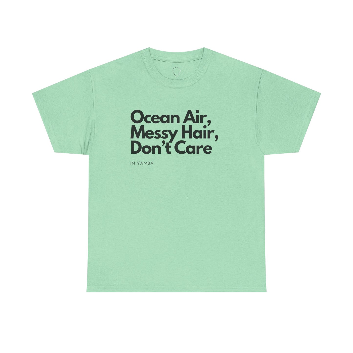 Ocean Air Messy Hair Unisex Heavy Cotton Tee