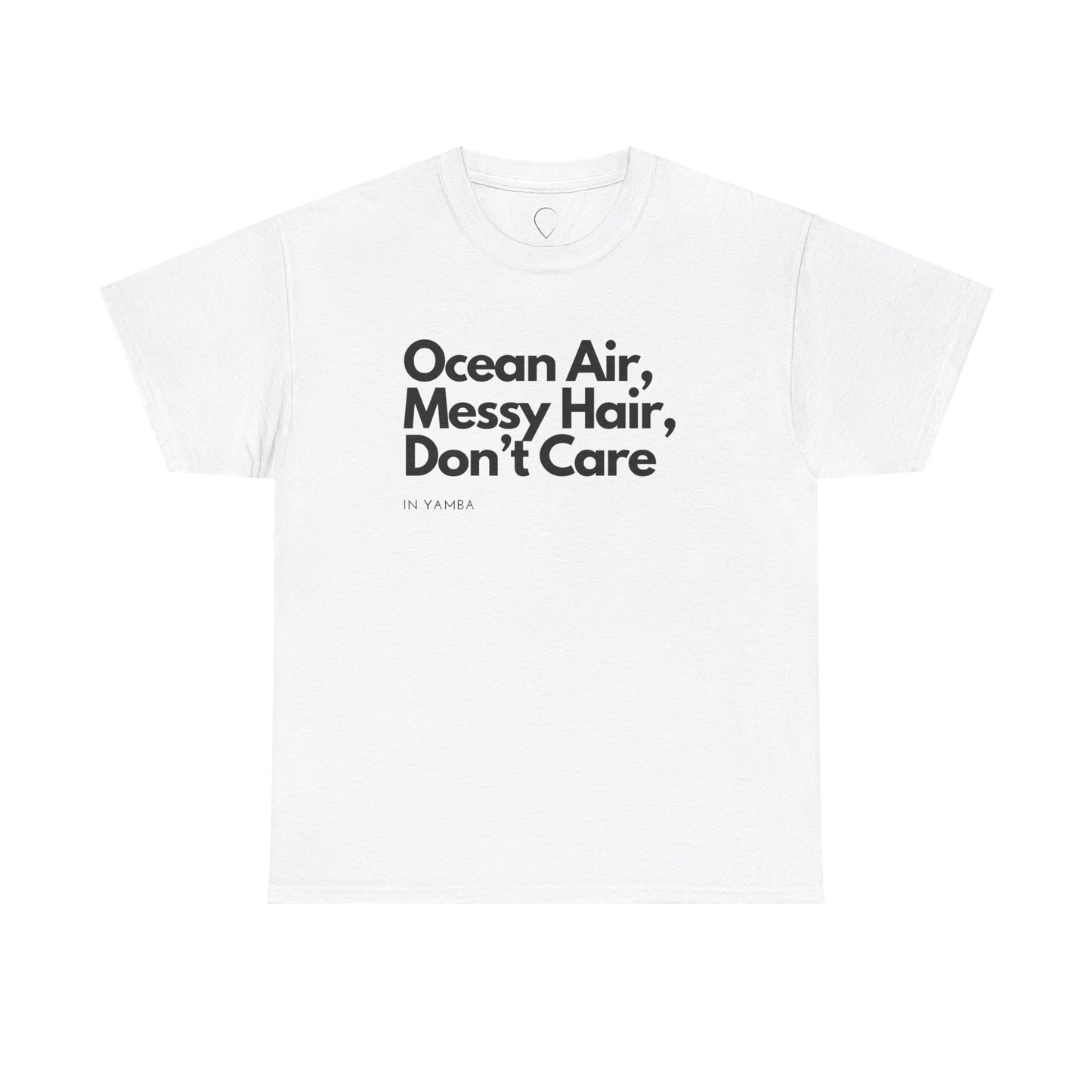 Ocean Air Messy Hair Unisex Heavy Cotton Tee