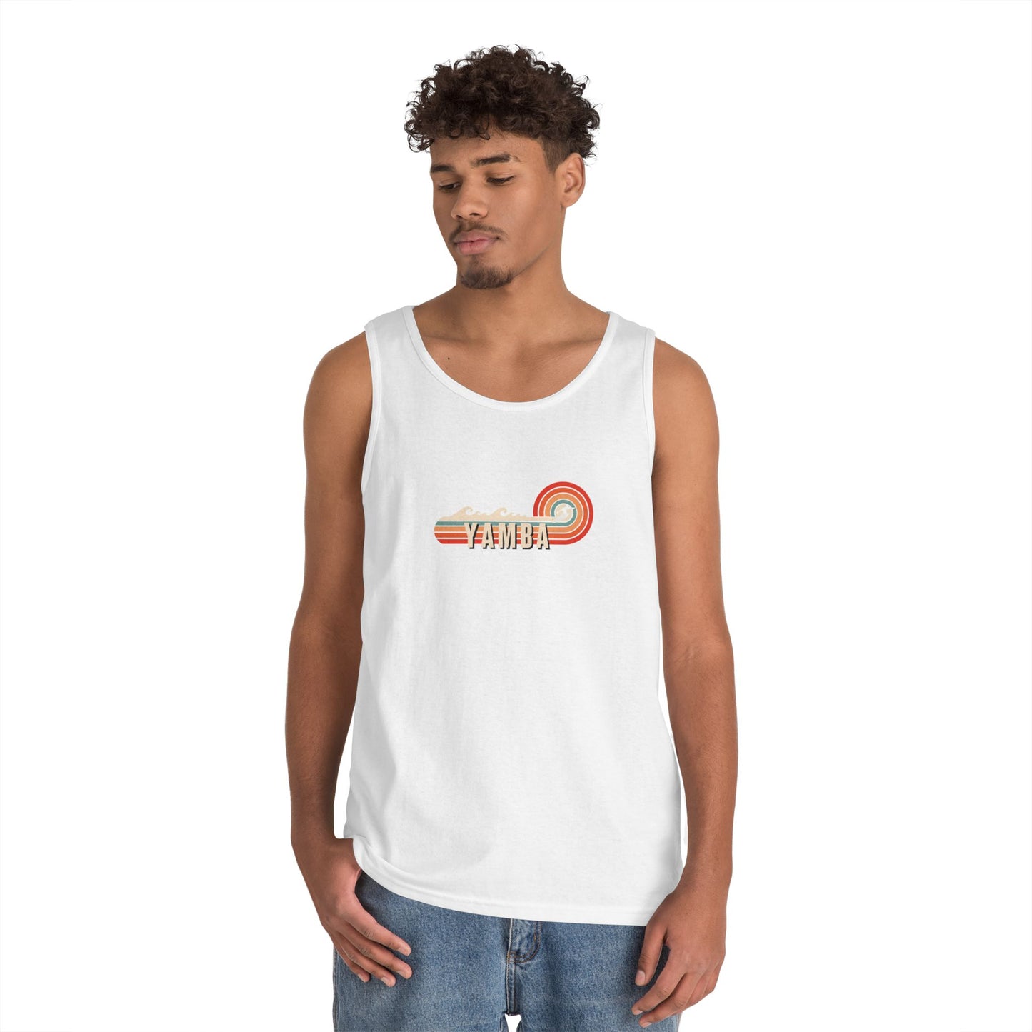 Retro Summer Vibes Unisex Heavy Cotton Tank Top
