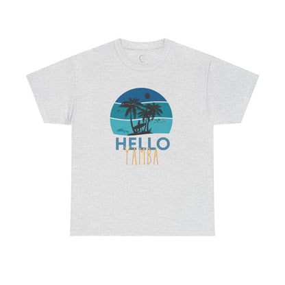 Tropical Hello Tampa Unisex Heavy Cotton Tee