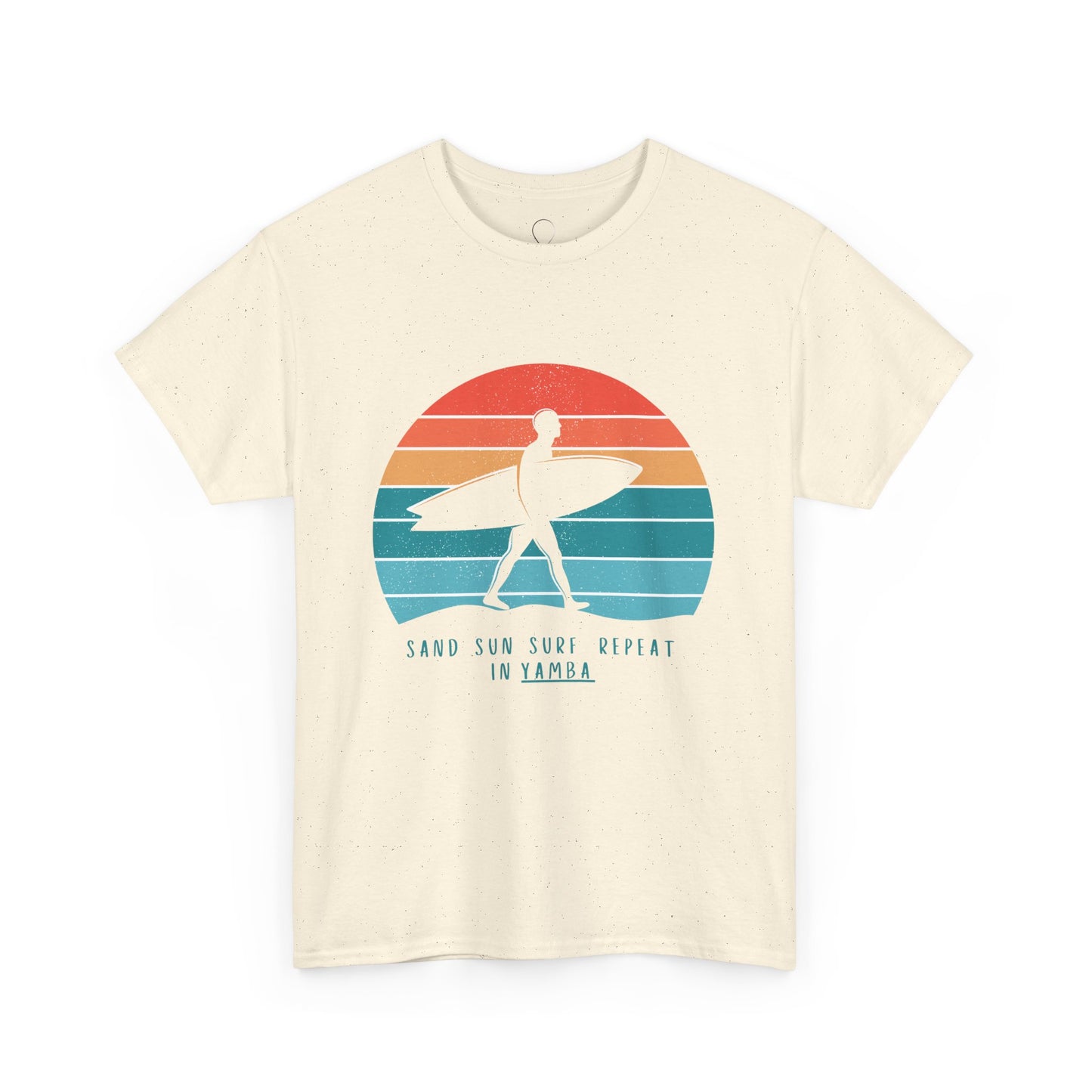 Beach Vibes Unisex Heavy Cotton Tee - 'Sand Sun Surf Repeat' Design