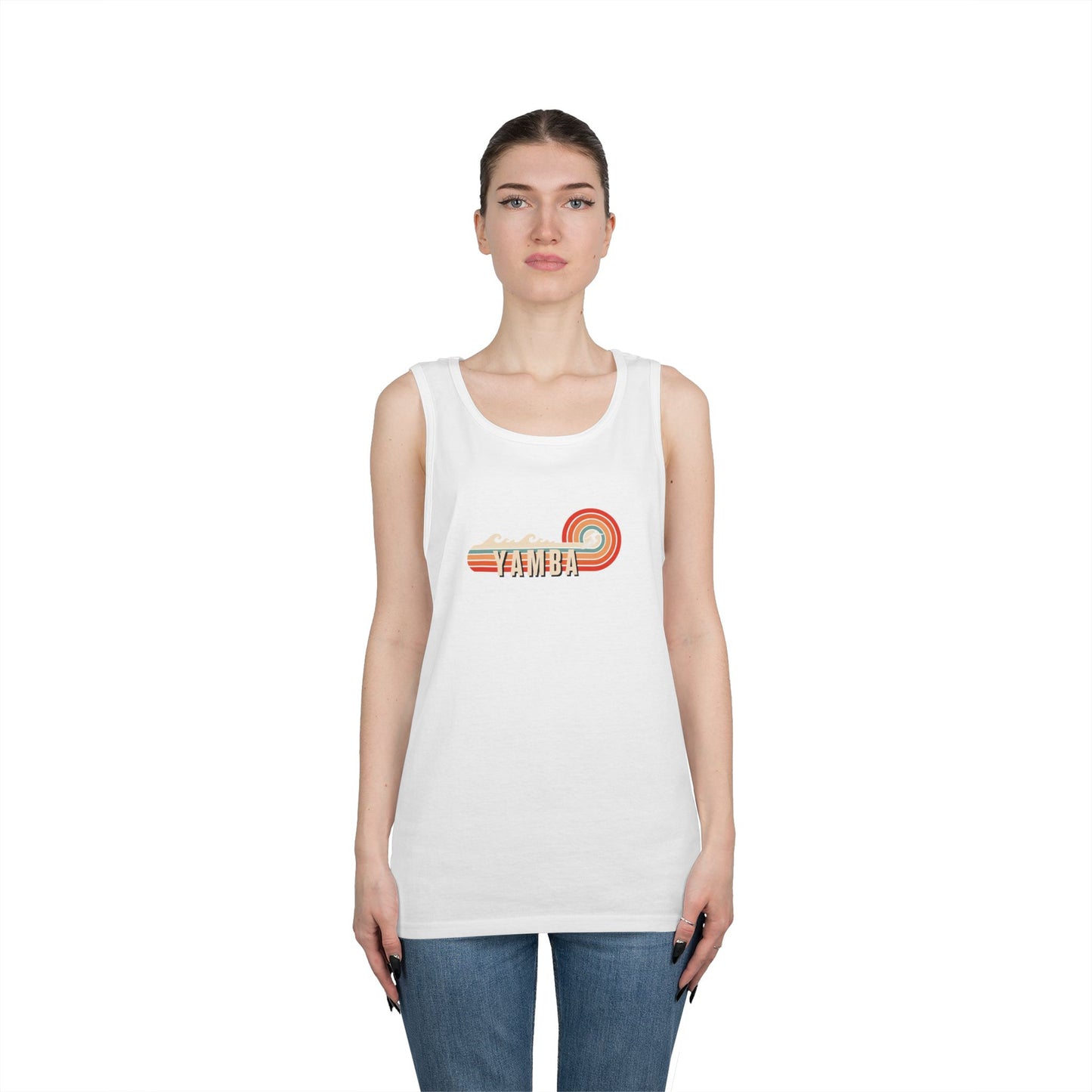 Retro Summer Vibes Unisex Heavy Cotton Tank Top