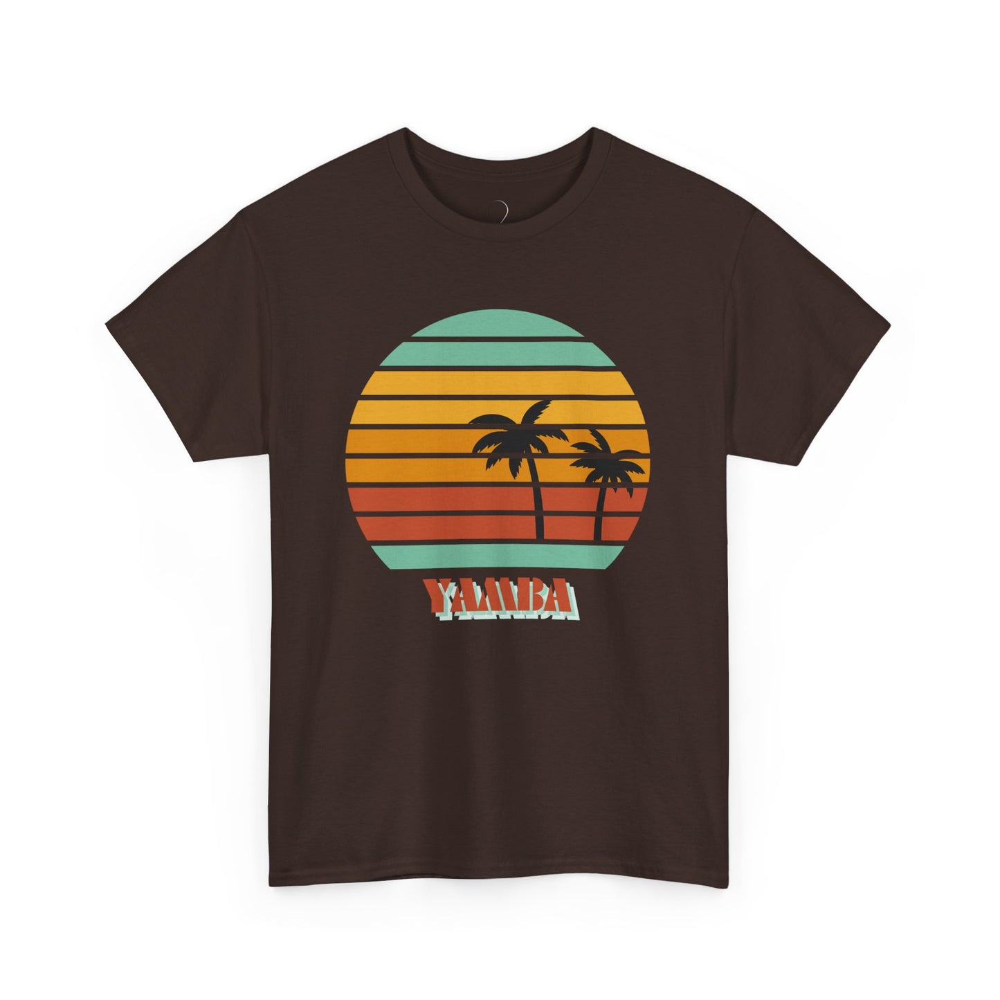 Vintage Palm Tree Unisex Heavy Cotton Tee - Retro Tropical Vibe