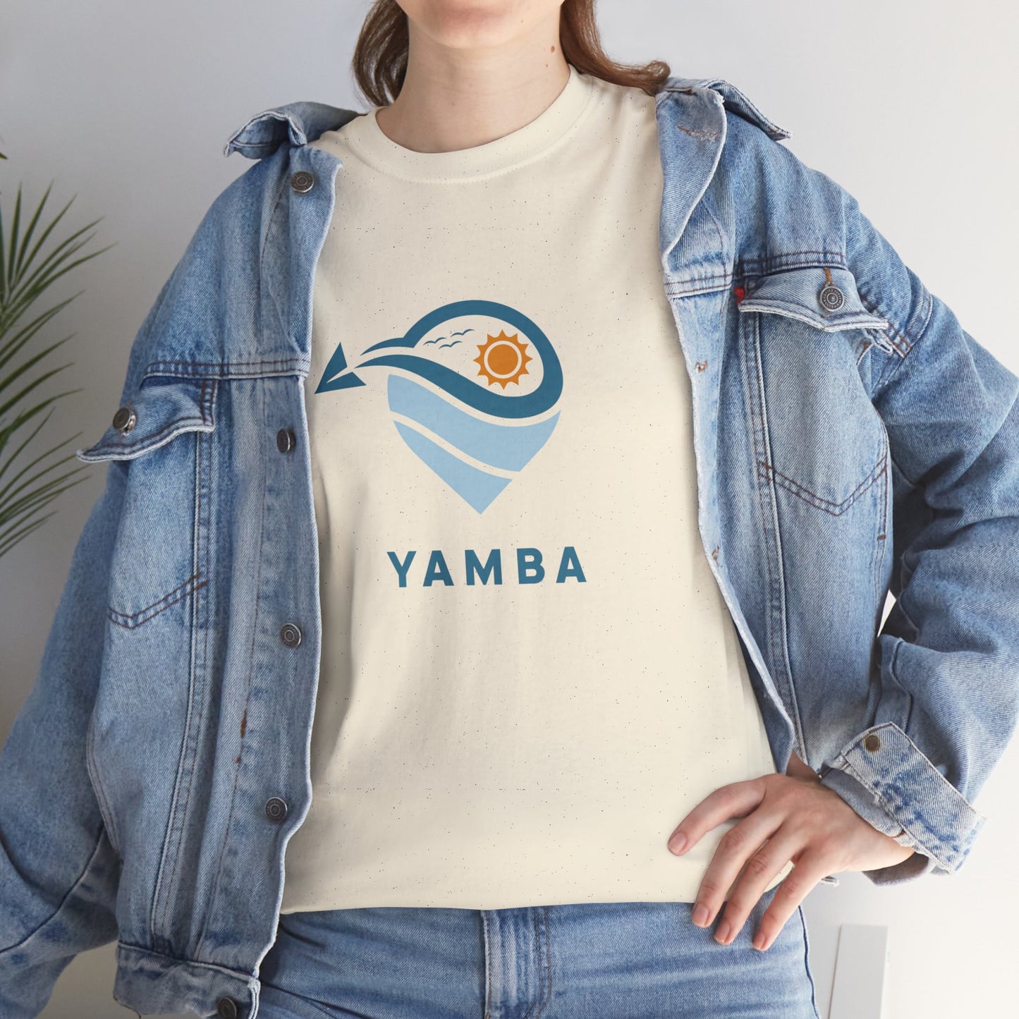 Yamba Unisex Heavy Cotton Tee - Beachy Vibes & Sunshine Design