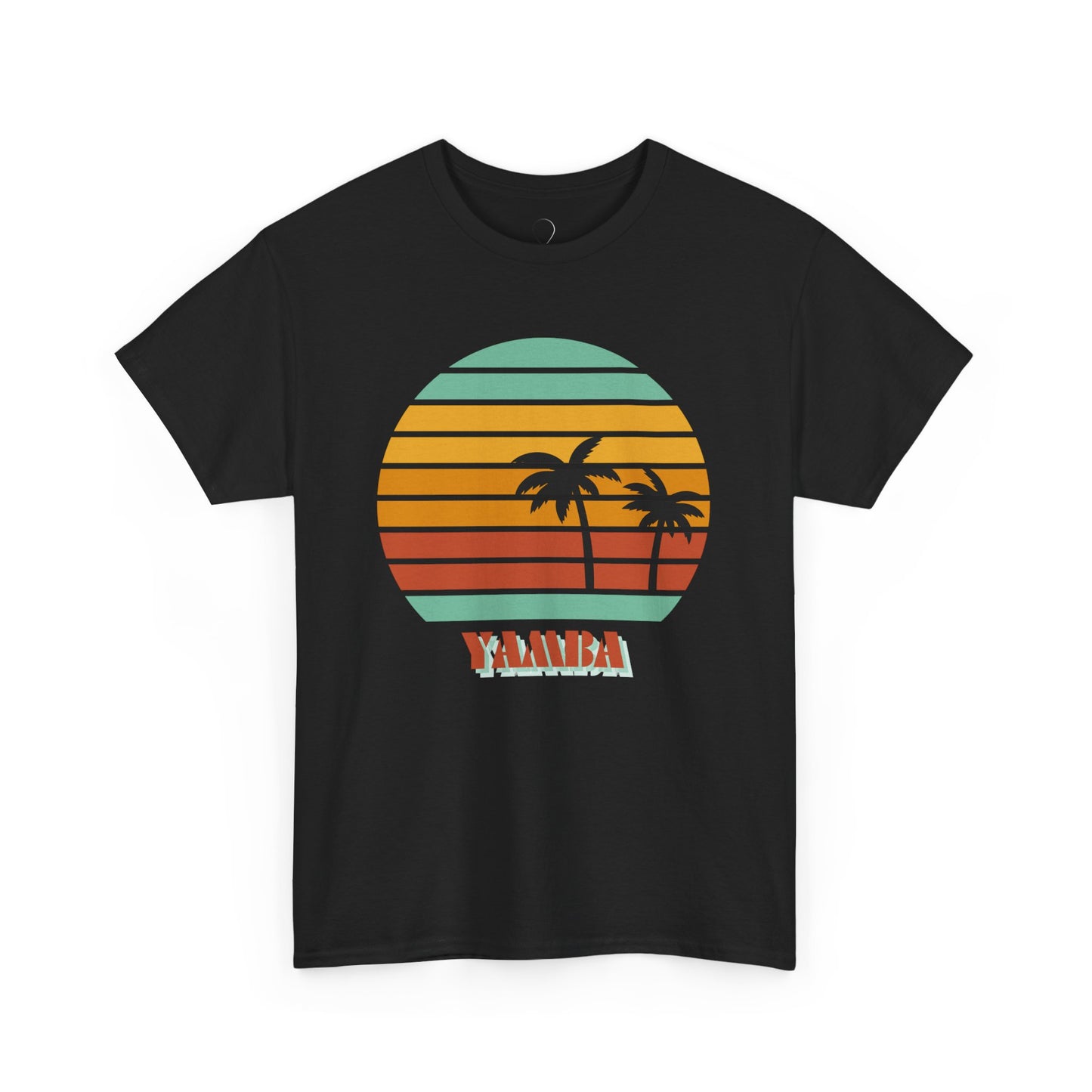 Vintage Palm Tree Unisex Heavy Cotton Tee - Retro Tropical Vibe