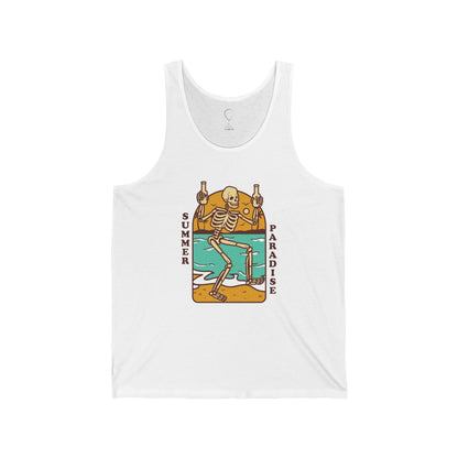 Summer Paradise Skeleton Unisex Jersey Tank