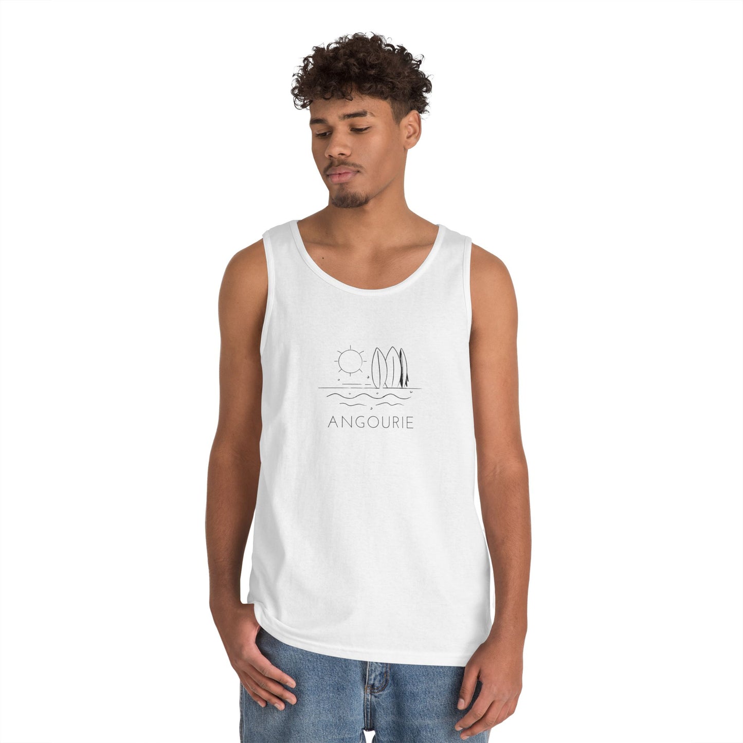 Angourie Beach Unisex Heavy Cotton Tank Top - Summer Vibes Surfwear