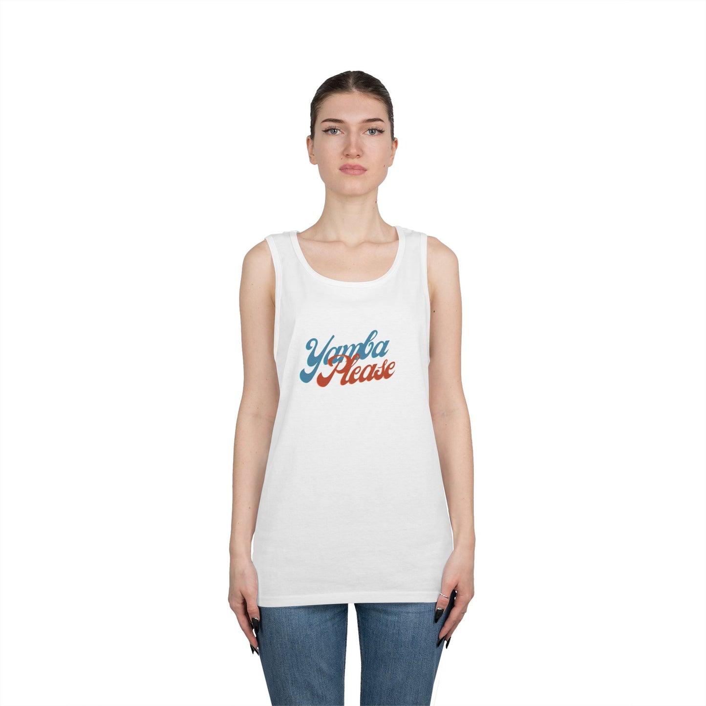 Yamba Please Unisex Heavy Cotton Tank Top - Retro Summer Vibe