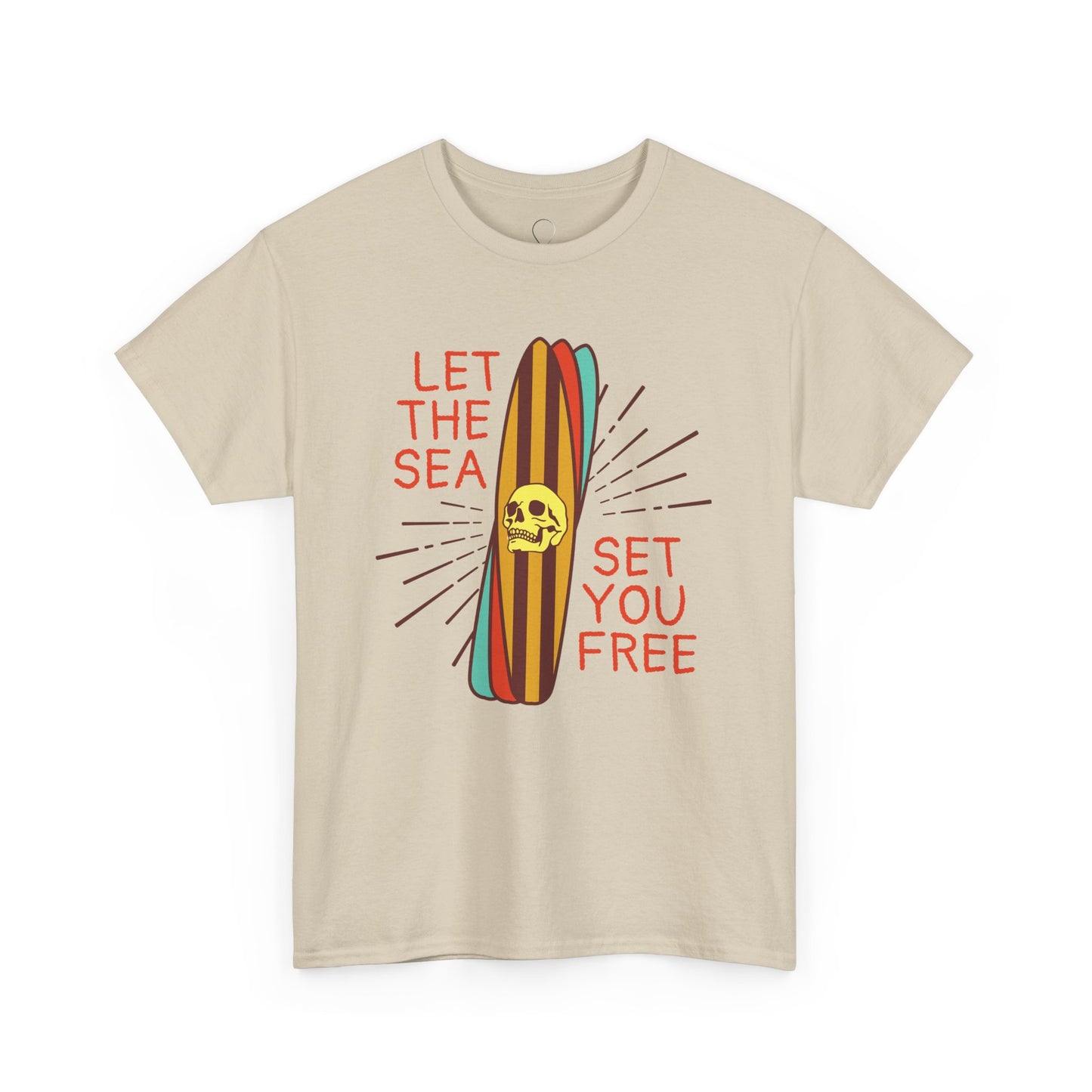 Let the Sea Set You Free Tee - Unisex Heavy Cotton T-Shirt for Beach Lovers