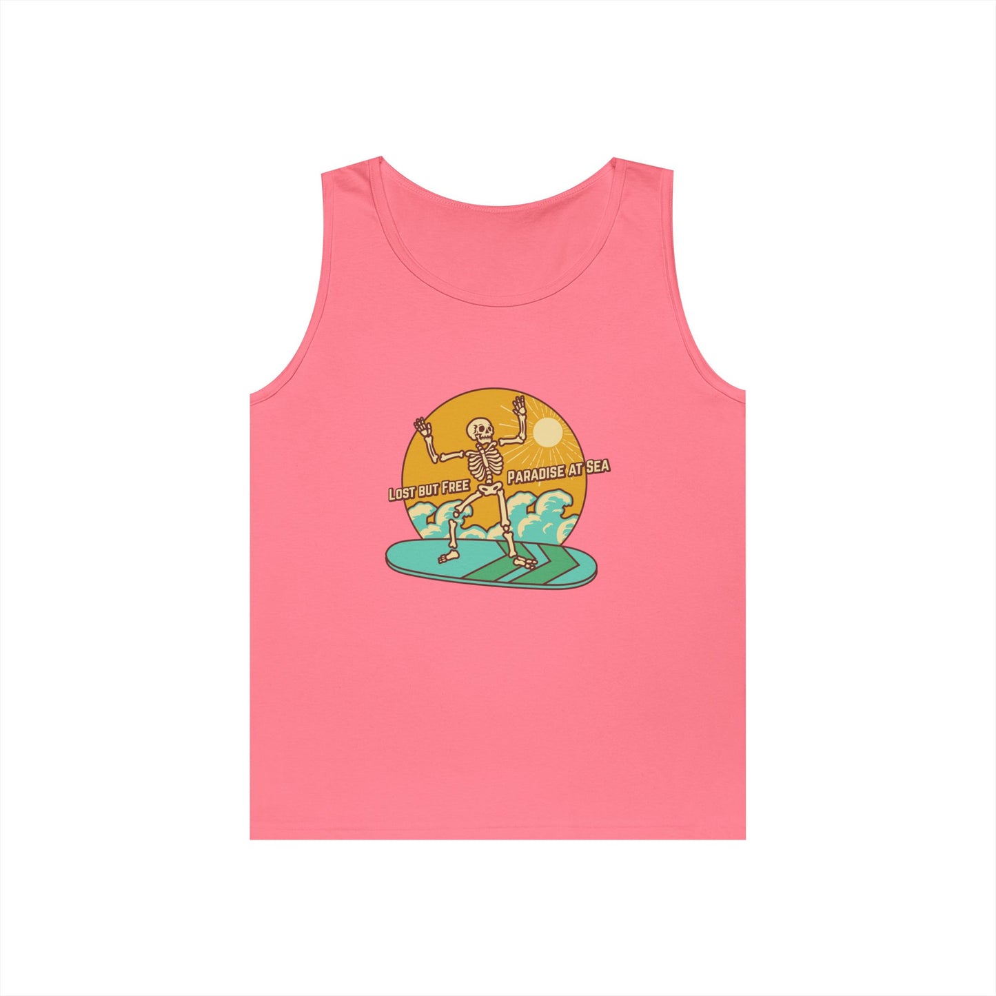 Last But Free Skeleton Paradise Heavy Cotton Tank Top - Unisex Summer Wear