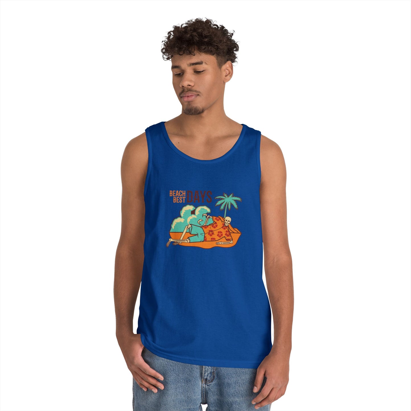 Beach Days Unisex Heavy Cotton Tank Top - Summer Vibes Apparel