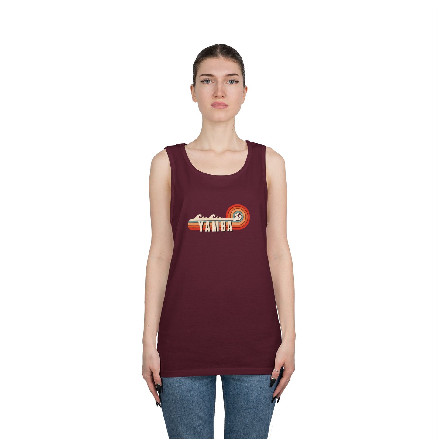 Retro Summer Vibes Unisex Heavy Cotton Tank Top