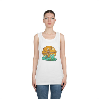 Last But Free Skeleton Paradise Heavy Cotton Tank Top - Unisex Summer Wear