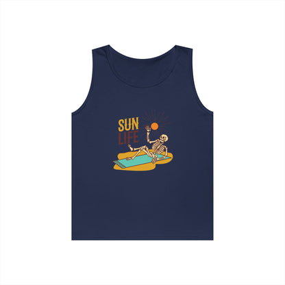 Sun Life Skeleton Unisex Heavy Cotton Tank Top