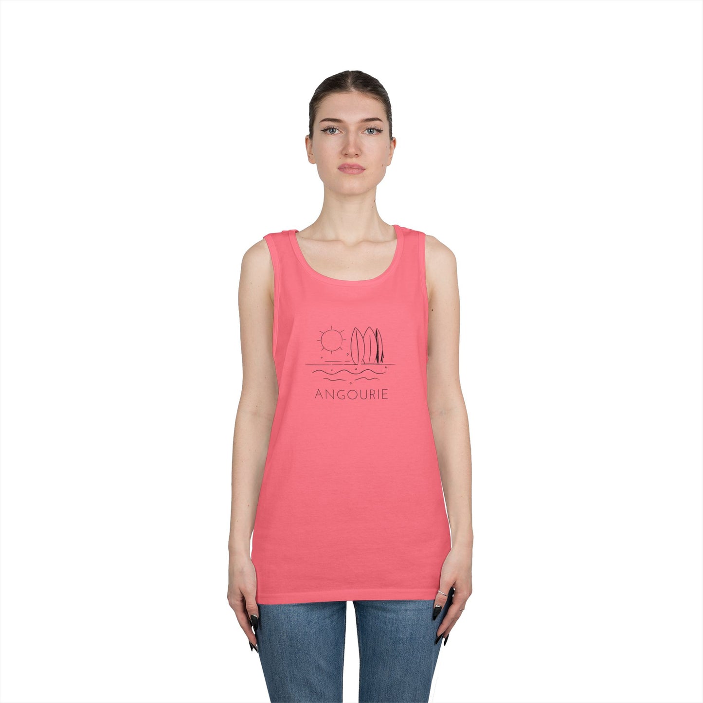 Angourie Beach Unisex Heavy Cotton Tank Top - Summer Vibes Surfwear