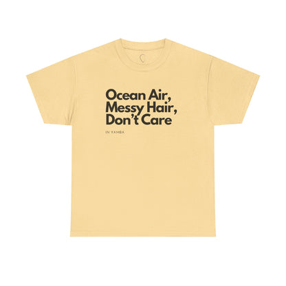 Ocean Air Messy Hair Unisex Heavy Cotton Tee