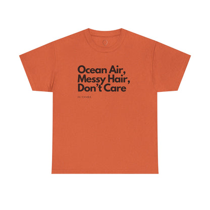 Ocean Air Messy Hair Unisex Heavy Cotton Tee