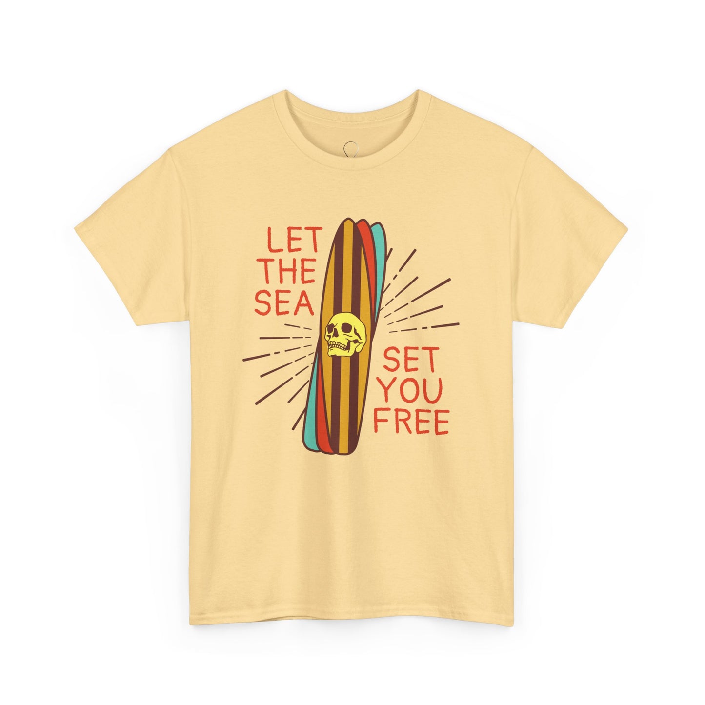 Let the Sea Set You Free Tee - Unisex Heavy Cotton T-Shirt for Beach Lovers