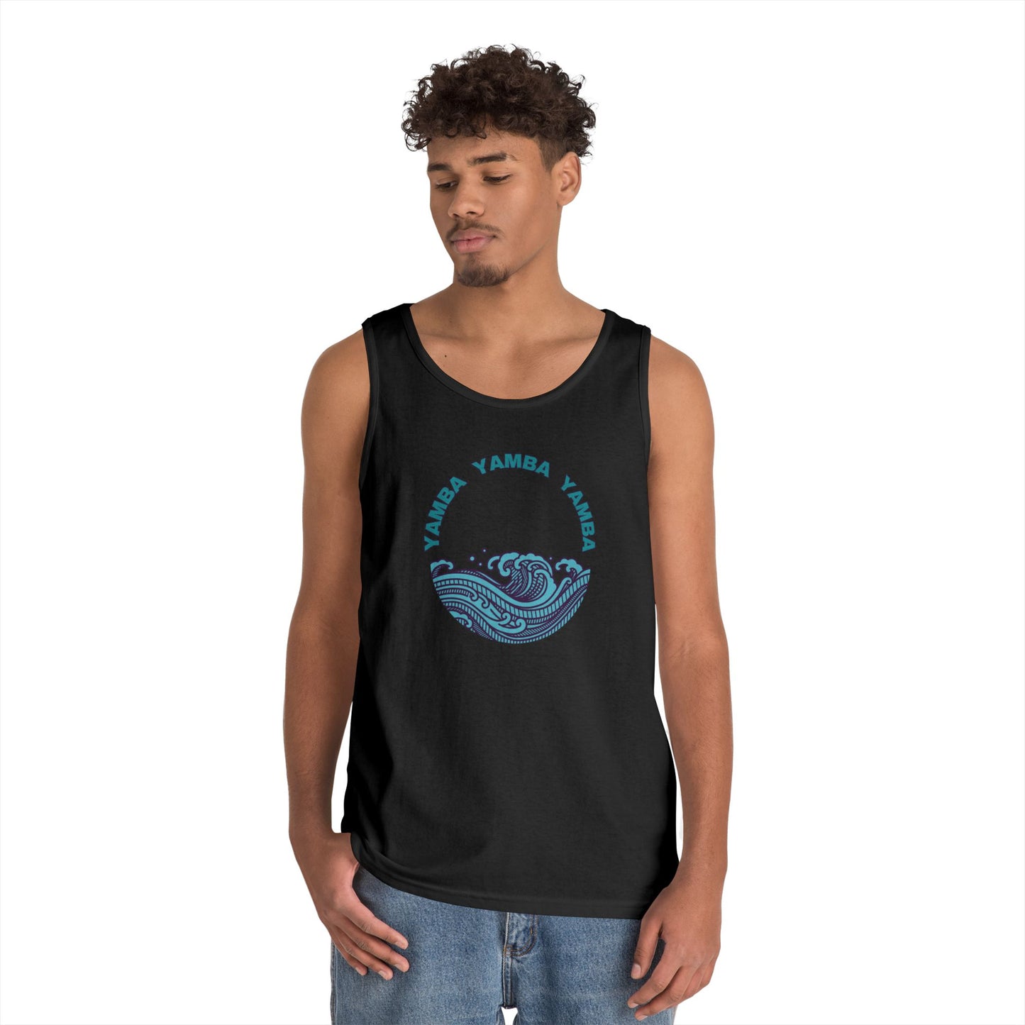 Ocean Vibes Unisex Heavy Cotton Tank Top - YAMRA Design