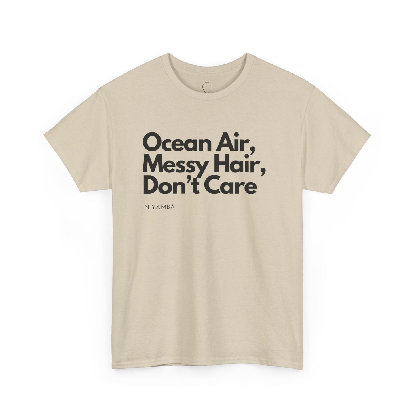 Ocean Air Messy Hair Unisex Heavy Cotton Tee